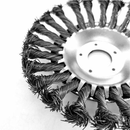 6/8inch Weed Brush Steel Wire Trimmer Wheel Garden Lawnmower Head Tool Grass Cutter - 6''