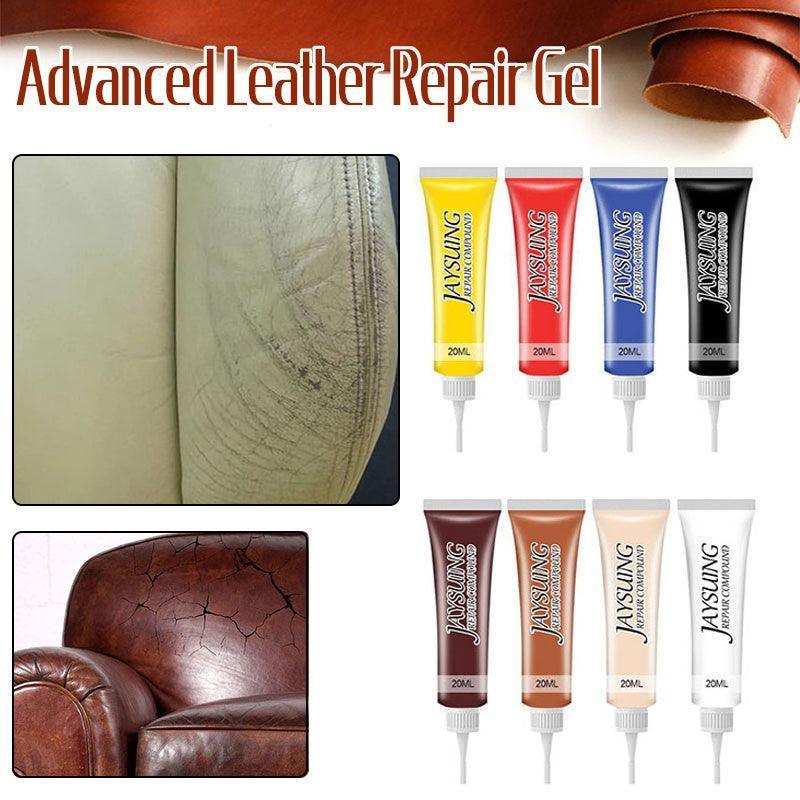 dvanced Leather Repair Gel Kit Filler for Sofa Auto Interior and Scratch Restoration - White