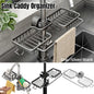Multifunctional Faucet Shelf Kitchen Storage Sink Draining Basket Household Rack - Silver
