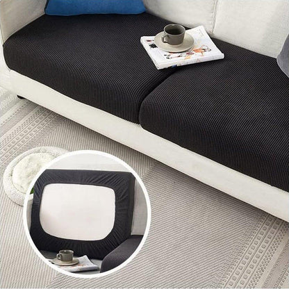 Stretch Sofa Slipcover 4 Seasons Universal Couch Protector Elastic Fabric Cover - Double-Dark-Grey