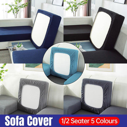 Stretch Sofa Slipcover 4 Seasons Universal Couch Protector Elastic Fabric Cover - Single-Blue