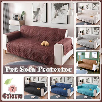 130X195cm Seater Pet Sofa Protector Cover Quilted Couch Covers Lounge Slipcover - Blue