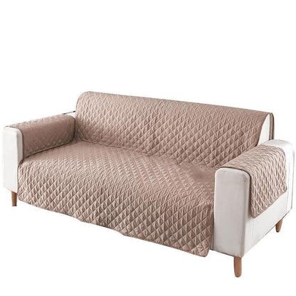 190x195cm Seater Pet Sofa Protector Cover Quilted Couch Covers Lounge Slipcover - Coffee