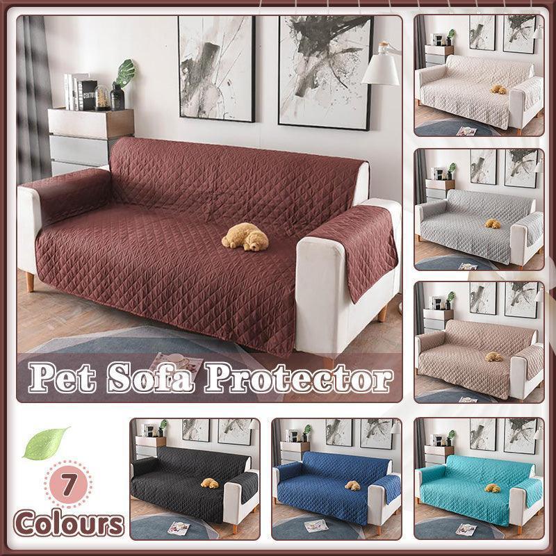 190x195cm Seater Pet Sofa Protector Cover Quilted Couch Covers Lounge Slipcover - Grey