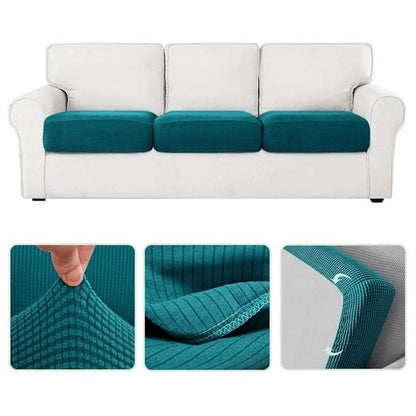 Stretch Sofa Slipcover 4 Seasons Universal Couch Protector Elastic Fabric Cover - Single-Light-Grey