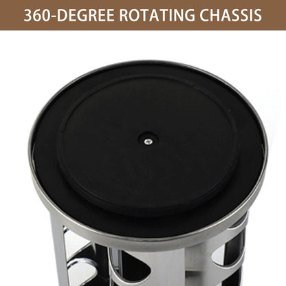 Stainless Steel Rotating Spice Rack Organizer Kitchen Seasoning Jar Holder Use