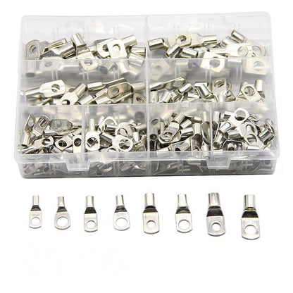 240Pcs 4WD Cable Lug Ring Battery Copper Tube Connector Kits Terminal Crimper - 240X SC4-SC25 Cable Lug Kits+Heat Shrink Tube