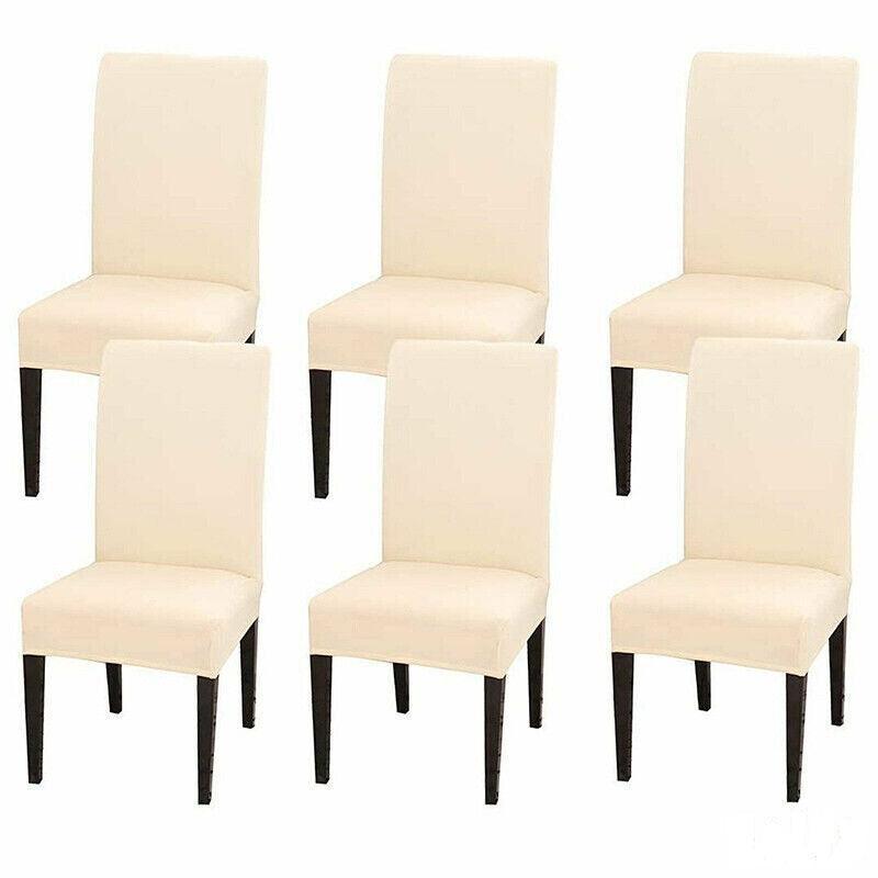6X Stretch Chair Cover Seat Covers Spandex Washable Banquet Wedding Party Decora - Brown