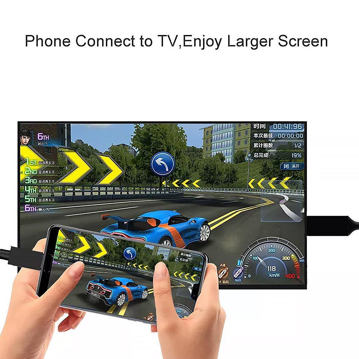 2M USB C Type-C to HDMI Digital TV Adapter Cable For Android Mobile Phone Tablet - White