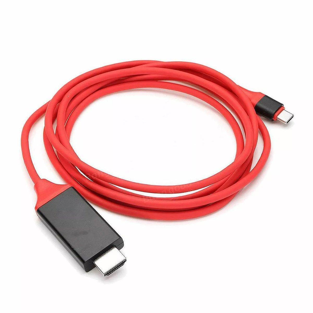 2M USB C Type-C to HDMI Digital TV Adapter Cable For Android Mobile Phone Tablet - White