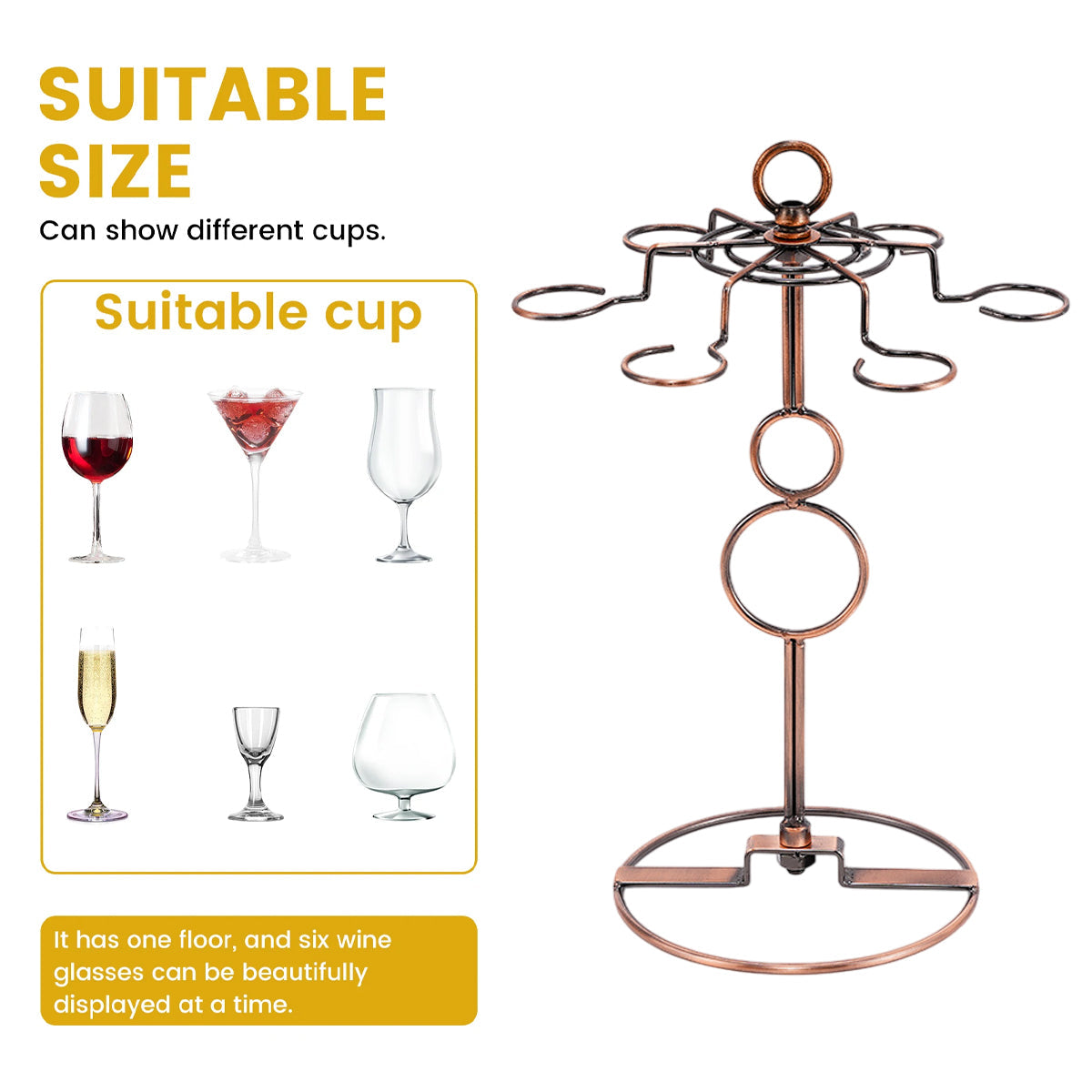 Wine Glass Rack Countertop Freestanding Stemware Rack Wine Glass Stand Racks