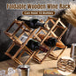 Wooden Wine Rack Display Shelf Stand for Home Bar Storage Wine Bottle Holder