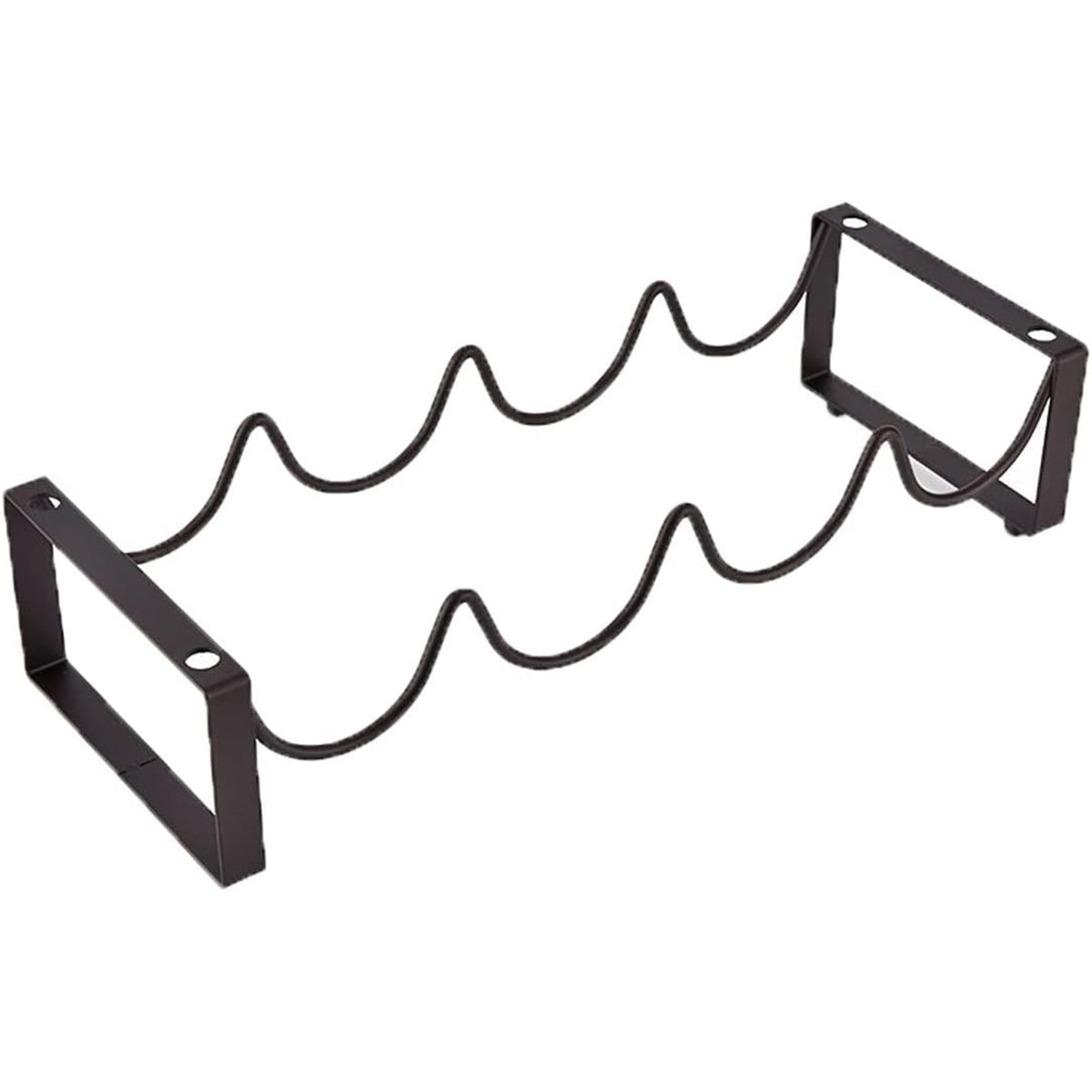 Iron Wine Rack Bottle Holder Metal Display Stand Tabletop Decorative Storage - White