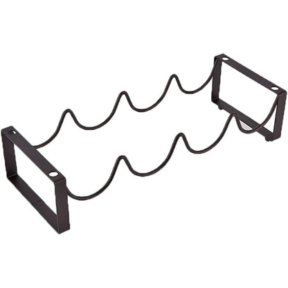 Iron Wine Rack Bottle Holder Metal Display Stand Tabletop Decorative Storage - White