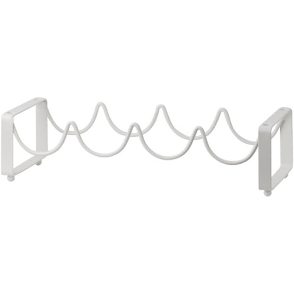 Iron Wine Rack Bottle Holder Metal Display Stand Tabletop Decorative Storage - White