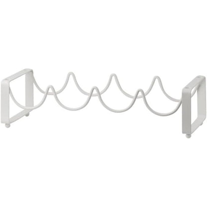 Iron Wine Rack Bottle Holder Metal Display Stand Tabletop Decorative Storage - White
