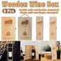 6pcs Red Wine Wooden Gift Box Packaging Storage Box for Wine Bottle Gifts - Double clamshell