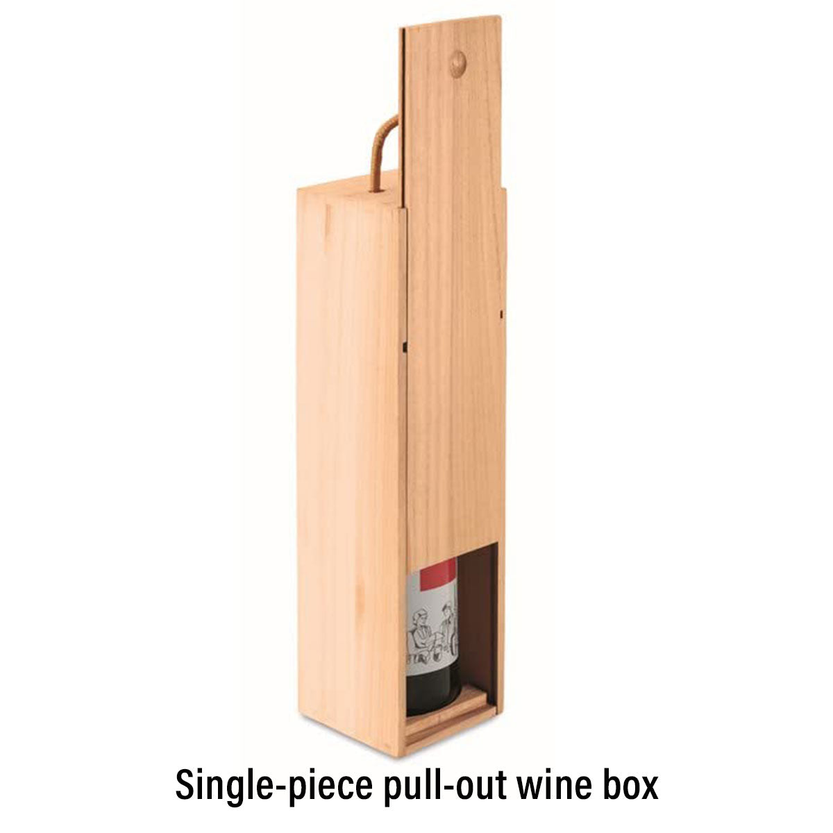 6pcs Red Wine Wooden Gift Box Packaging Storage Box for Wine Bottle Gifts - Single clamshell