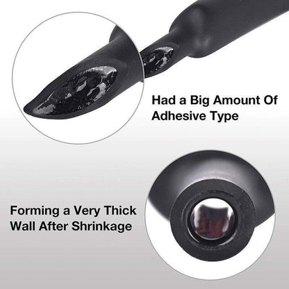Grade Marine Heat Shrink Tubing 3:1 Wire Sleeve Glue Inside Fast Wrap Insulation Black - 12.7mm*1M