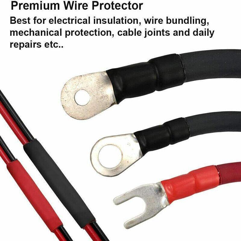 Grade Marine Heat Shrink Tubing 3:1 Wire Sleeve Glue Inside Fast Wrap Insulation Black - 25.4mm*1M