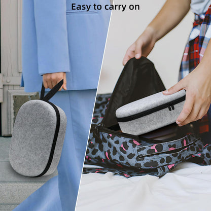 Portable Vr Headset Storage Bag for Apple Vision Pro Glasses - Gray Felt - Gray Linen