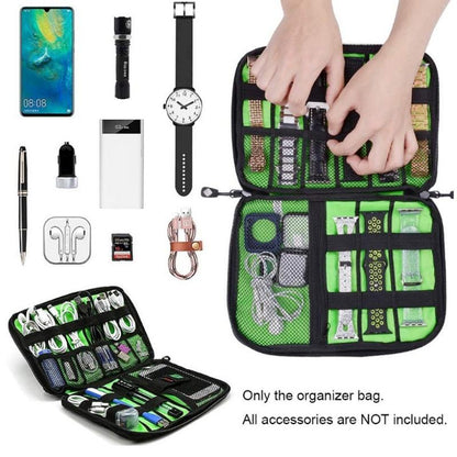 Portable Multifunctional u Disk Storage Bag for Mobile Phone Accessories - Black