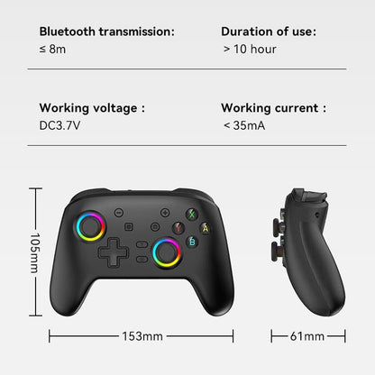 Wireless Gamepad for Nintendo Switch / Pro - Tooth Design - Tbd0603716903 Black