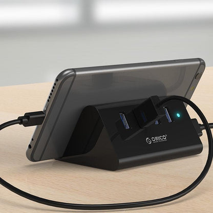 Desktop Usb 3.0 Hub With Phone / Tablet Holder & Led Indicator