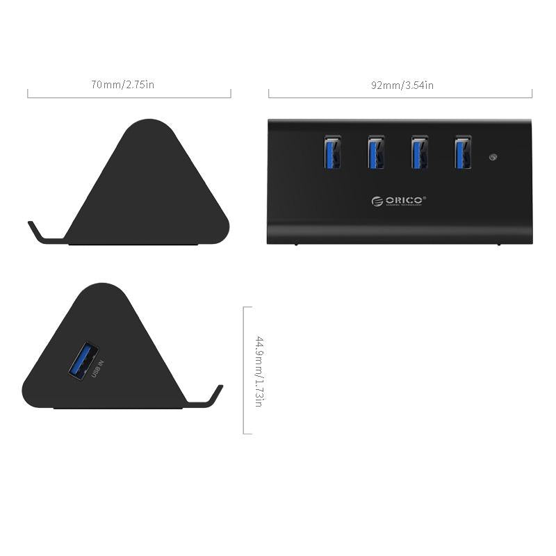 Desktop Usb 3.0 Hub With Phone / Tablet Holder & Led Indicator