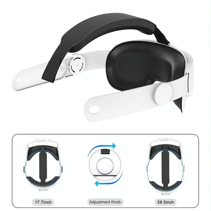 Elite Vr Headset Strap for Meta Quest 3 - Adjustable - White