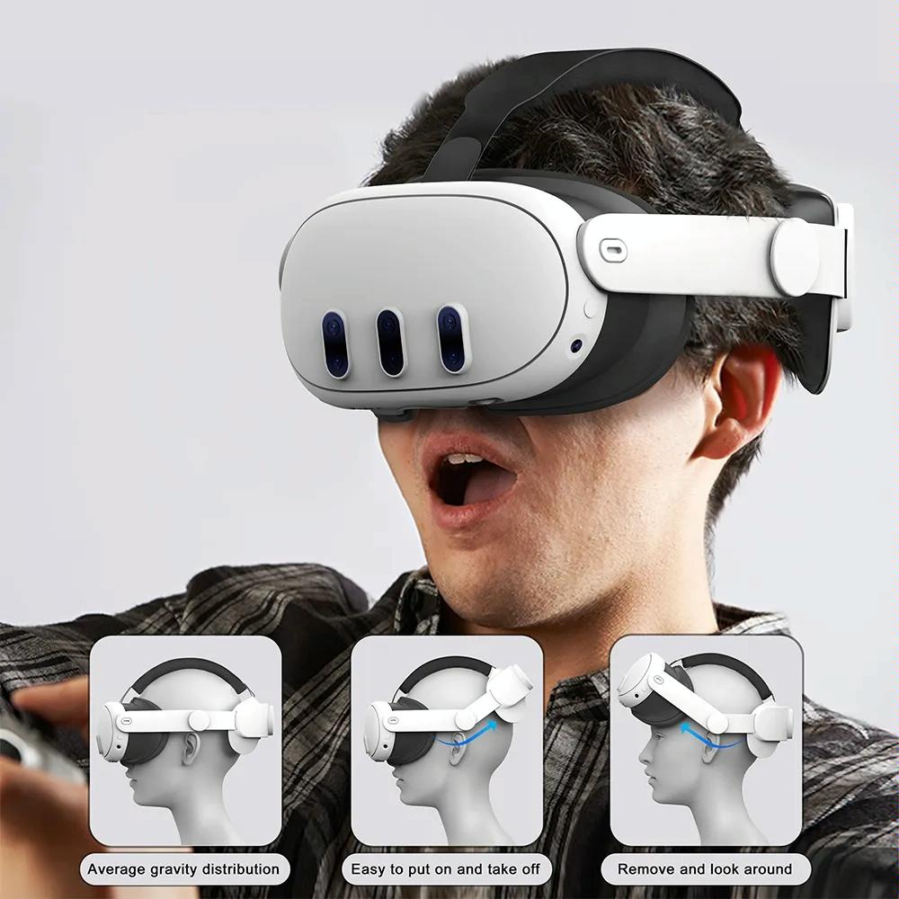 Elite Vr Headset Strap for Meta Quest 3 - Adjustable - White