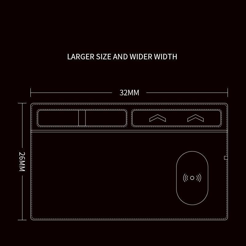 Jj 82401 Mouse Pad With Phone Charging & Holder - Black