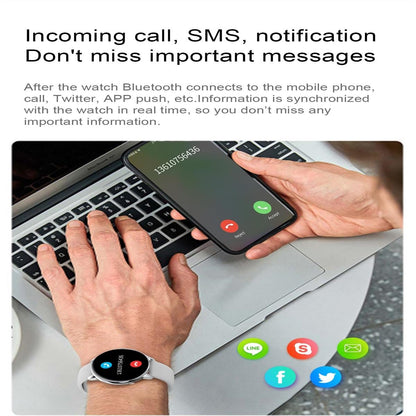 Smart Watch With Ip68 Waterproofing And Health Monitoring - Silver