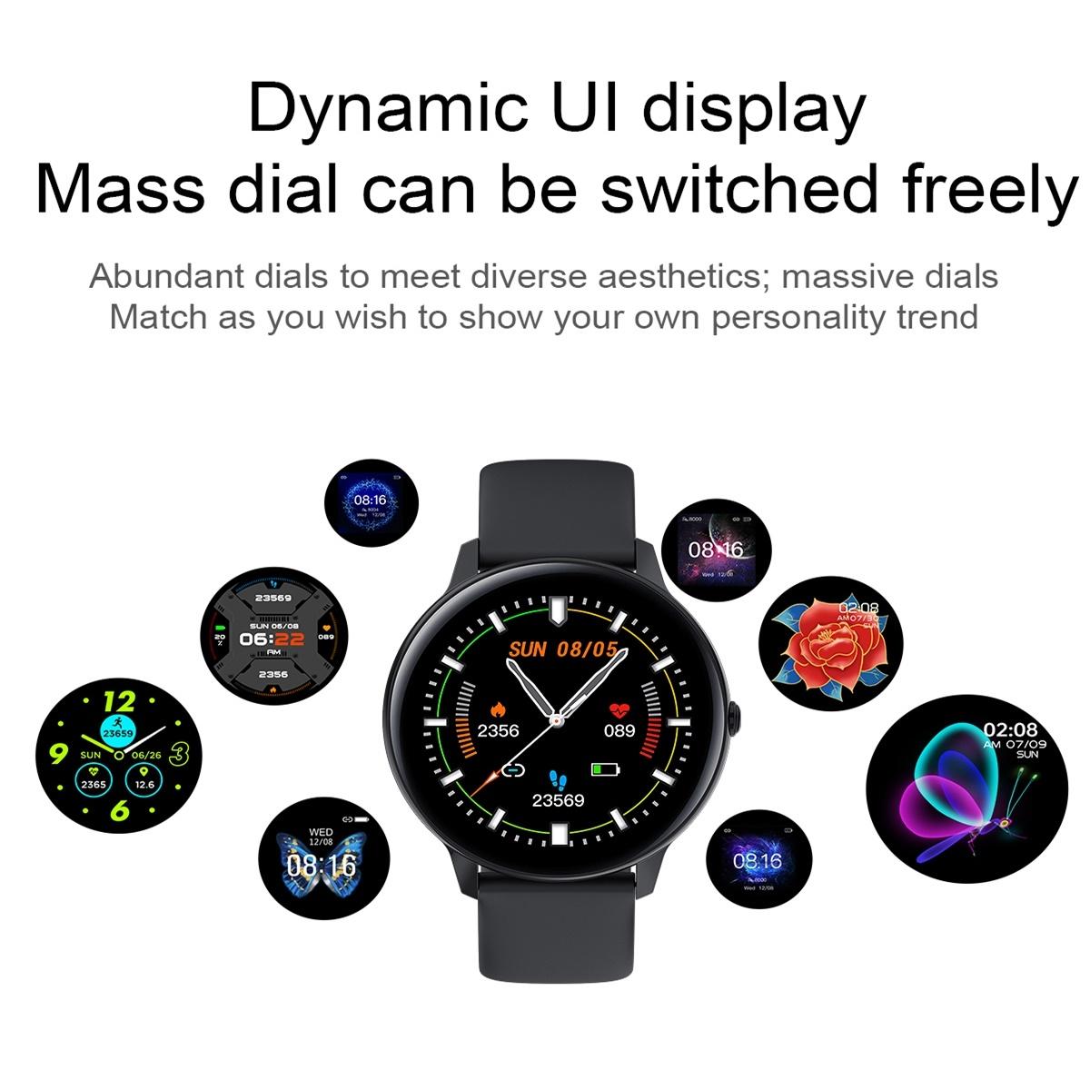 Smart Watch With Ip68 Waterproofing And Health Monitoring - Silver