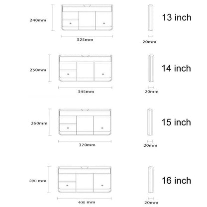 13 Inch Multi-layer Laptop Sleeve - Waterproof & Shock-absorbing Storage Bag - White - 13 Inch