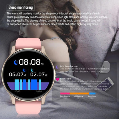 Smart Watch With Heart Rate And Blood Pressure Monitoring - Blue
