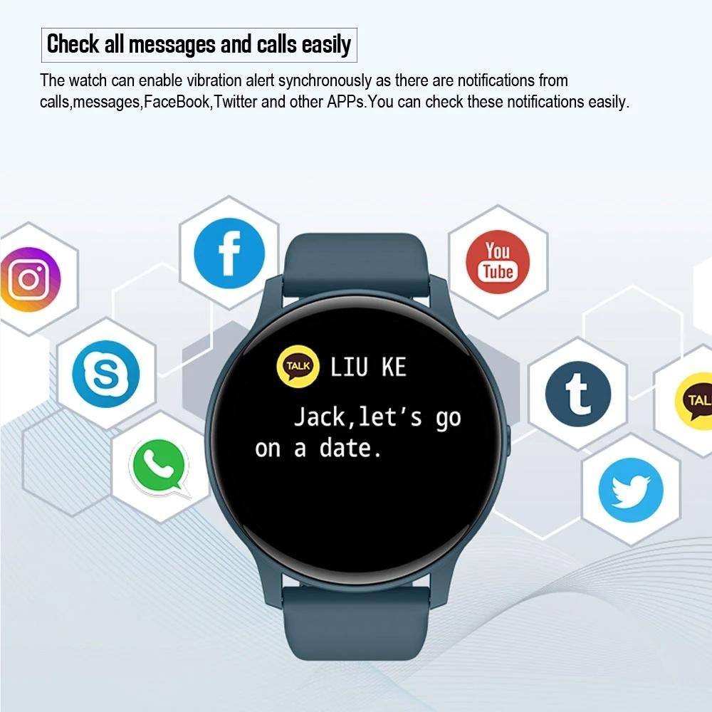 Smart Watch With Heart Rate And Blood Pressure Monitoring - Blue