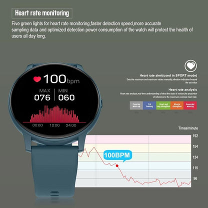 Smart Watch With Heart Rate And Blood Pressure Monitoring - Blue