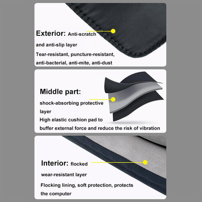 13 Inch Multi-layer Laptop Sleeve - Waterproof & Shock-absorbing Storage Bag - White - 14 Inch