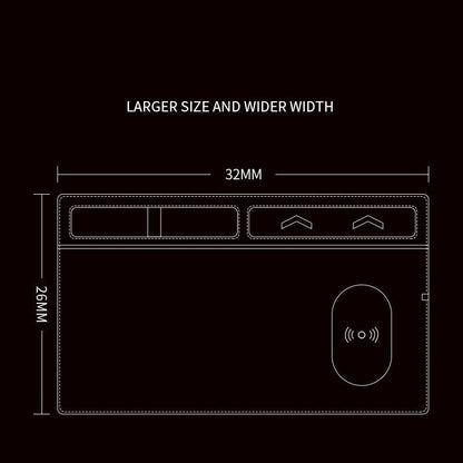 Jj 82401 Mouse Pad With Phone Charging & Holder - Grey