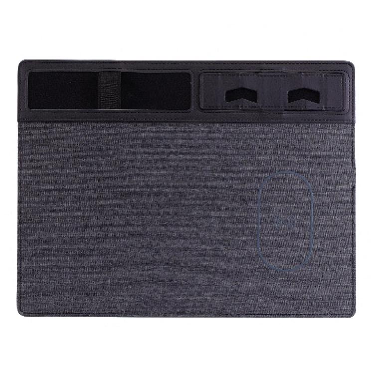Jj 82401 Mouse Pad With Phone Charging & Holder - Brown
