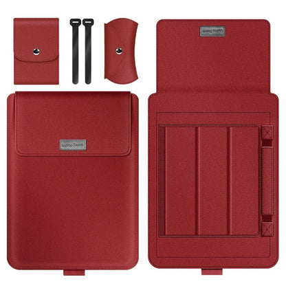 15 Inch 4-in-1 Computer Bracket Liner and Storage Bag - Red