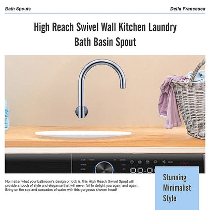High Reach Swivel Wall Kitchen Laundry Bath Basin Spout