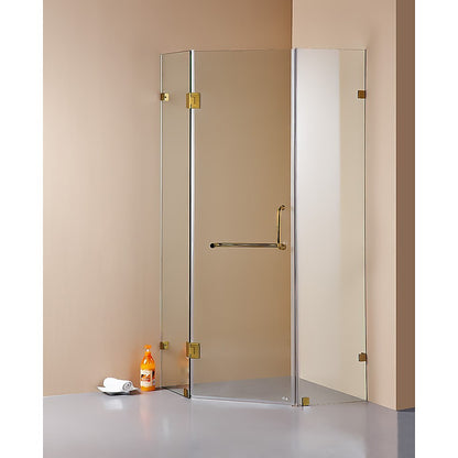 1000 x 1000mm Frameless 10mm Glass Shower Screen By Della Francesca