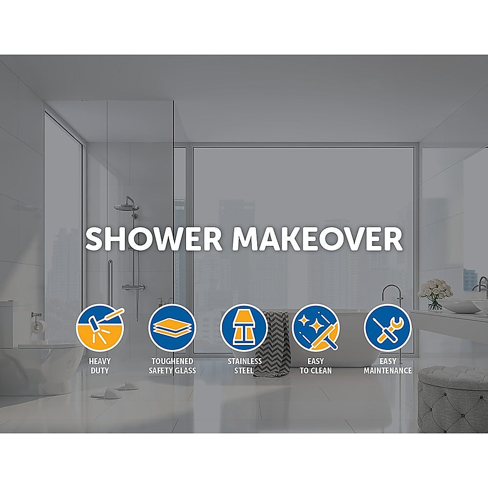 1000 x 1000mm Frameless 10mm Glass Shower Screen By Della Francesca