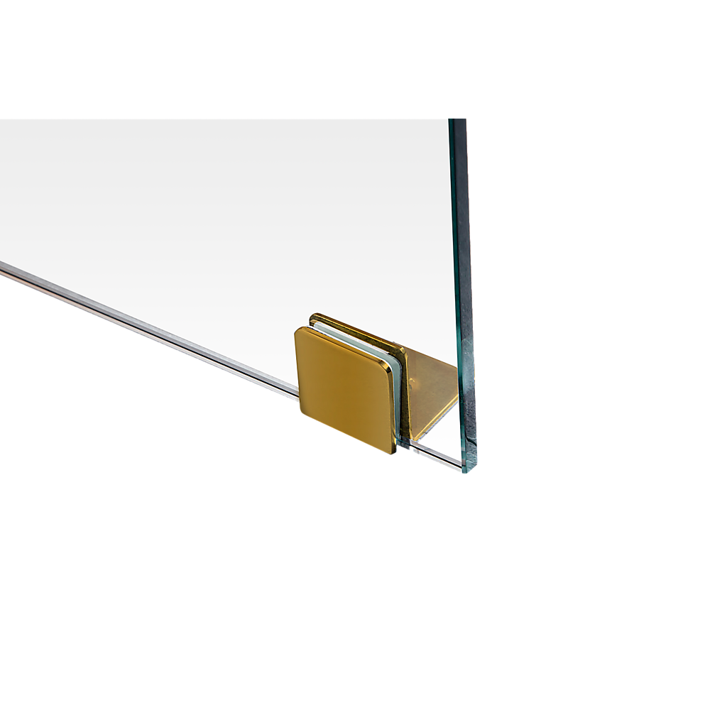 900 x 800mm Frameless 10mm Glass Shower Screen By Della Francesca