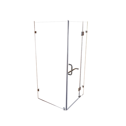 900 x 800mm Frameless 10mm Glass Shower Screen By Della Francesca