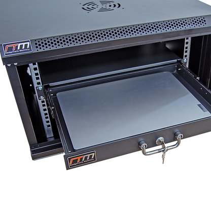 19" 6U Wall Mount Network DVR NVR Data Cabinet Enclosure