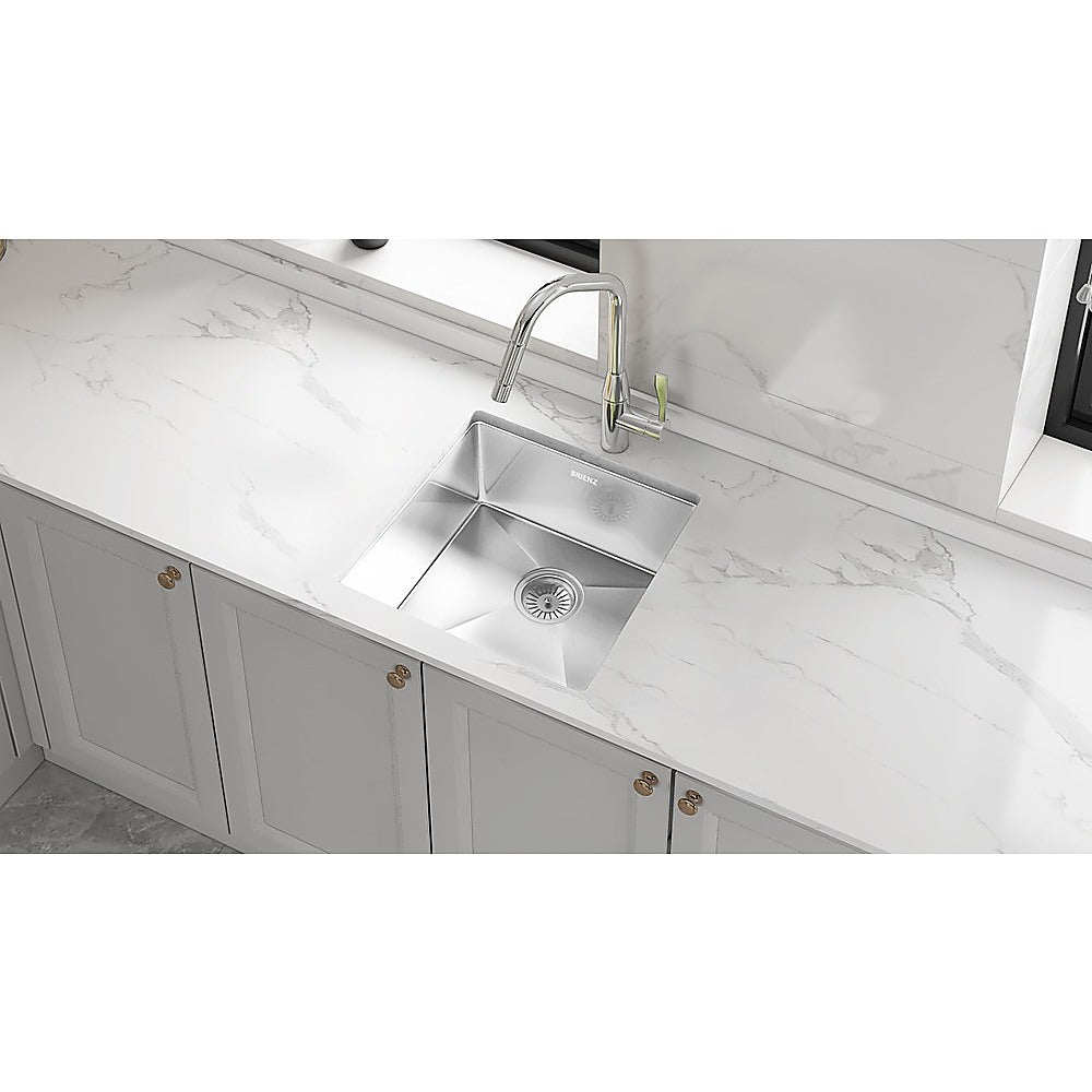 510x450mm Handmade Stainless Steel Undermount / Topmount Kitchen Laundry Sink with Waste