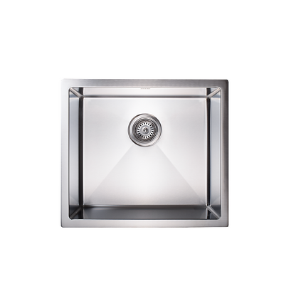 510x450mm Handmade Stainless Steel Undermount / Topmount Kitchen Laundry Sink with Waste